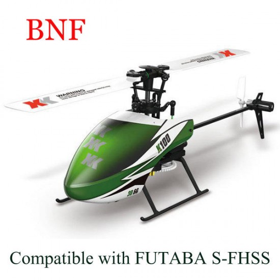 XK K100 Falcom 6CH Flybarless 3D6G System RC Helicopter BNF