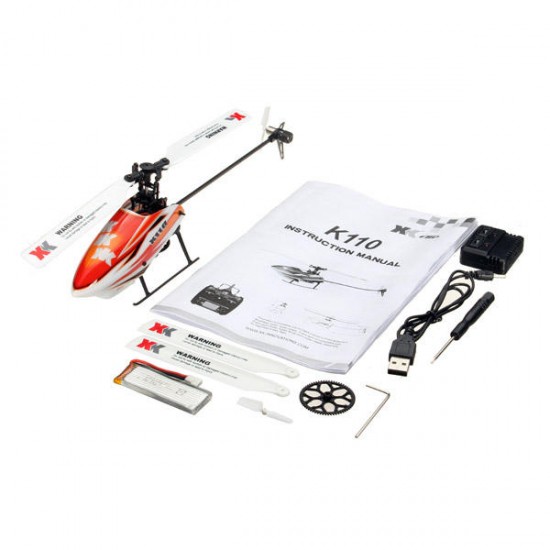 XK K110 Blast 6CH Brushless 3D6G System RC Helicopter BNF