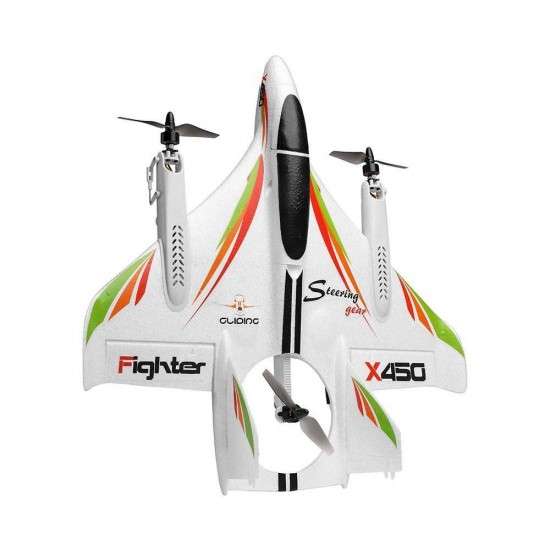XK X450 VTOL 2.4G 6CH EPO 450mm Wingspan 3D/6G Mode Switchable Aerobatics RC Airplane RTF