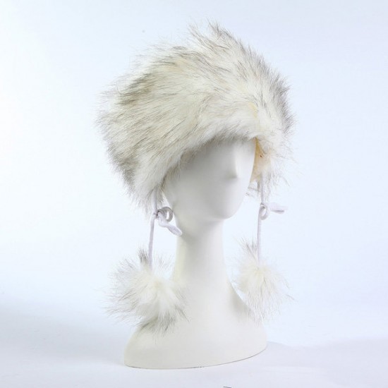 Zanzea Woman Fluffy Faux Fur Hat