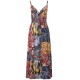 Bohemian Colorful Printed V-Neck Strap Maxi Dress for Women