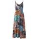 Bohemian Colorful Printed V-Neck Strap Maxi Dress for Women