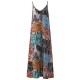 Bohemian Colorful Printed V-Neck Strap Maxi Dress for Women