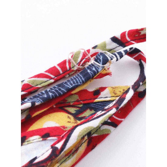 Bohemian Colorful Printed V-Neck Strap Maxi Dress for Women