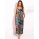 Bohemian Colorful Printed V-Neck Strap Maxi Dress for Women