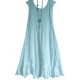 Casual Solid Color Sleeveless Plus Size Dress for Women
