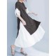 Casual Women Layered Flare Sleeves A Line Dress