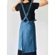 Denim Cowboy Japanese Style Kitchen Cooking Aprons Dress with Pockets