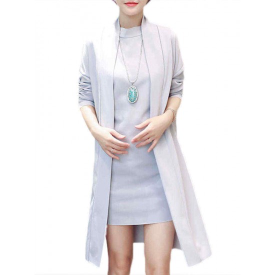 Elegant Women Slim Two-piece Outfits Batwing Sleeve Long Sleeve Dresses