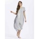 European Style Casual Printed Linen Dress For Women