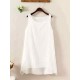 O-NEWE Casual Women Loose Layer Irregular Hem Sleeveless Dress