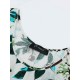 O-NEWE Chiness Style O-neck Sleeveless Floral Printed Dresses