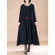 O-NEWE M-5XL Casual Women Color Block Solid Stitching Long Maxi Dress