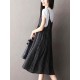 O-NEWE Plus Size Vintage Women Striped Printed Strap Sleeveless Dresses O-NEWE Plus Size Vintage Women Striped Printed Strap Sleeveless Dresses