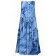 O-NEWE Sleeveless Printed Gradient Color O-Neck Dresses