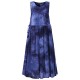 O-NEWE Sleeveless Printed Gradient Color O-Neck Dresses