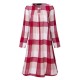 O-Newe Plus Size Women Plaid O-Neck Dress