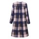 O-Newe Plus Size Women Plaid O-Neck Dress