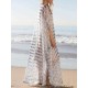 Plus Size Bohemian V-neck Loose Beach Dress