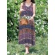 Plus Size Boho Printed Sleeveless Women Long Dress