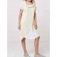 Plus Size Brief Patchwork Lapel Irregular Hem Women Dress