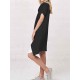 Plus Size Brief Patchwork Lapel Irregular Hem Women Dress