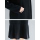 Plus Size Casual Crew Neck A-line Winter Knit Dress