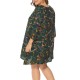 Plus Size Casual Printed Long Sleeve Short Dress