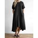 Plus Size Casual Short Sleeve Irregular Hem Dress