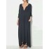 Plus Size Casual V-neck Half Sleeve Kaftan Maxi Dress