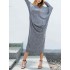 Plus Size Casual Women Batwing Sleeve Dress