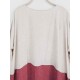 Plus Size Casual Women Color Patchwork Short Sleeve Dress Plus Size Casual Women Color Patchwork Short Sleeve Dress