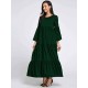 Plus Size Casual Women Flared Sleeve Ruffle Plain Dresses Plus Size Casual Women Flared Sleeve Ruffle Plain Dresses