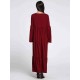 Plus Size Casual Women Flared Sleeve Ruffle Plain Dresses Plus Size Casual Women Flared Sleeve Ruffle Plain Dresses