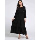 Plus Size Casual Women Flared Sleeve Ruffle Plain Dresses Plus Size Casual Women Flared Sleeve Ruffle Plain Dresses