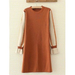 Plus Size Casual Women Knitted Dresss