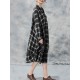 Plus Size Casual Women Loose Plaid Blouse Dress