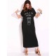 Plus Size Casual Women Loose Printed Hidden Side Pocket Maxi Dress Plus Size Casual Women Loose Printed Hidden Side Pocket Maxi Dress
