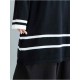 Plus Size Casual Women V-Neck Striped Long Sweater Dresses