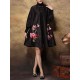 Plus Size Elegant Women Floral Embroidery Cardigans