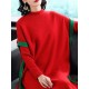 Plus Size Eleglant Women Fake Two Pieces Knitted Dress