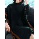 Plus Size Eleglant Women Fake Two Pieces Knitted Dress