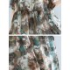 Plus Size Floral Print Batwing Sleeve Chiffon Dress