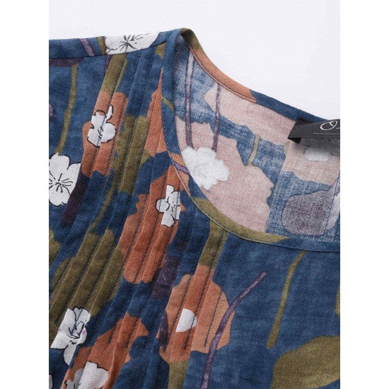 Plus Size Floral Printed Loose Dresses Short Sleeve Ruffled Pockets Casual Dress for Women Plus Size Floral Printed Loose Dresses Short Sleeve Ruffled Pockets Casual Dress for Women