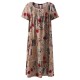 Plus Size Floral Printed Loose Dresses Short Sleeve Ruffled Pockets Casual Dress for Women Plus Size Floral Printed Loose Dresses Short Sleeve Ruffled Pockets Casual Dress for Women