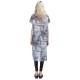 Plus Size Hot Sale Women Elegant Asymmetrical Organza Dress Long Print Dress