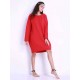 Plus Size Loose Women Dresses Pocket Long Sleeve O-neck Dress