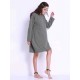 Plus Size Loose Women Dresses Pocket Long Sleeve O-neck Dress