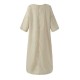 Plus Size M-5XL Casual A-line Three Quarter Sleeve Maxi Dress Plus Size M-5XL Casual A-line Three Quarter Sleeve Maxi Dress