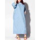 Plus Size M-5XL Casual A-line Three Quarter Sleeve Maxi Dress Plus Size M-5XL Casual A-line Three Quarter Sleeve Maxi Dress